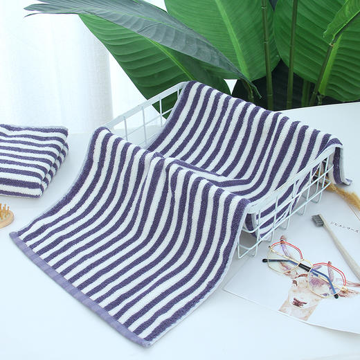 超柔格子毛巾  100%纯棉 两条装 商品图1