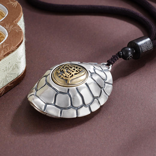 子佩集S999银【富甲寰宇】手把件【JJYS009】纯银大号龟原创作品招财进宝可转动吉言2507 商品图5