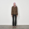 NUTH复古宽松撞色收腰鱼尾中长款连帽卫衣开衫外套女 商品缩略图5