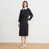 EITIE爱特爱精致通勤撞色翻领收腰包臀一步裙连衣裙2025秋季新款连衣裙C2507832 商品缩略图3