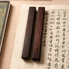 用清代老红木手工刻填金伊秉绶梅花茅屋联镇尺 商品缩略图8
