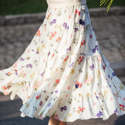 【林栖设计小店】（现货）【手工钩花】婴儿棉半身裙印花2025秋季新款花仙子裙子女1953031 商品图0