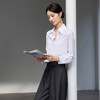 IWY/白色V领衬衫新款女轻奢高级感女装长袖职业面试正装女25B755 商品缩略图3