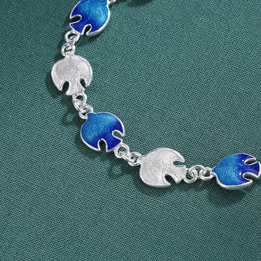 子佩集S990银【和平颂鸽】手链【DSSL003】纯银花丝珐琅彩原创作品2507 商品图6