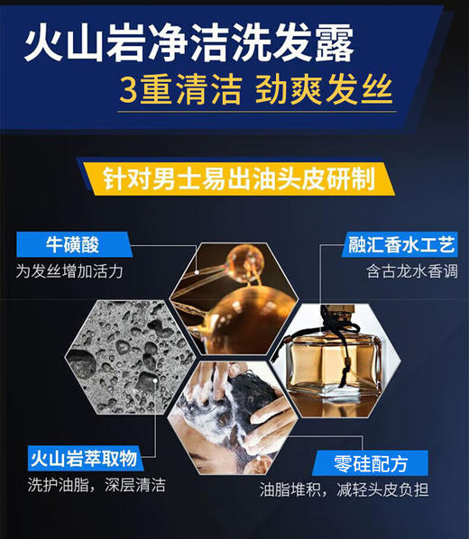 施华蔻男士火山岩净洁洗发露 200ML 商品图2
