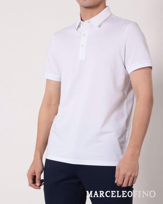  MARCELEOFINO 马仙奴 净白小立领短袖POLO 2084140-00 [10月][广百北京路店] 【9F-折扣】 商品图0