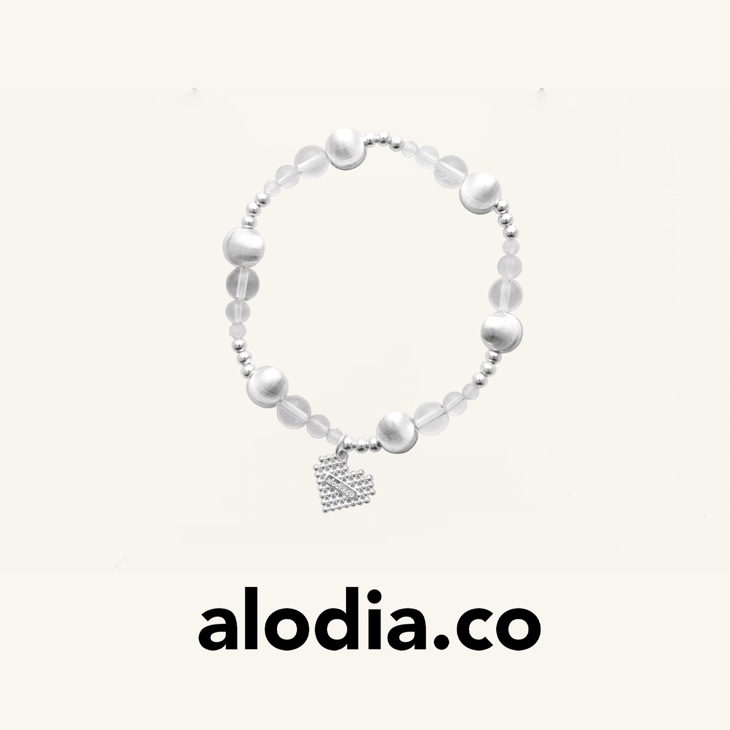 【夏季新款】alodia.co 品牌直发 滢语琉光白水晶手链 925银猫眼珠设计款天然水晶手串小众弹力绳