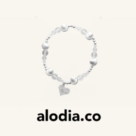 【夏季新款】alodia.co 品牌直发 滢语琉光白水晶手链 925银猫眼珠设计款天然水晶手串小众弹力绳