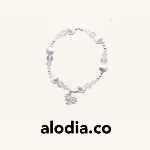 【夏季新款】alodia.co 品牌直发 滢语琉光白水晶手链 925银猫眼珠设计款天然水晶手串小众弹力绳 商品图0