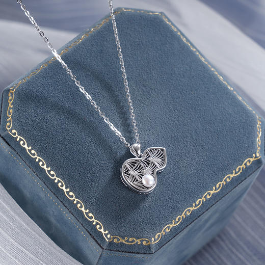 子佩集S925珍珠套链【XL090211】纯银珍珠葫芦项链2507 商品图4