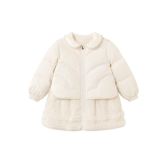 【商场同款】英氏儿童羽绒服秋冬季防寒女童羽绒服连帽假两件外套超韧绒 商品图4