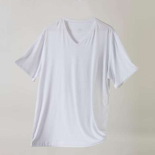  夏季圆领透气纯色上衣男装T恤宽松 男士短袖 莫代尔 商品图4