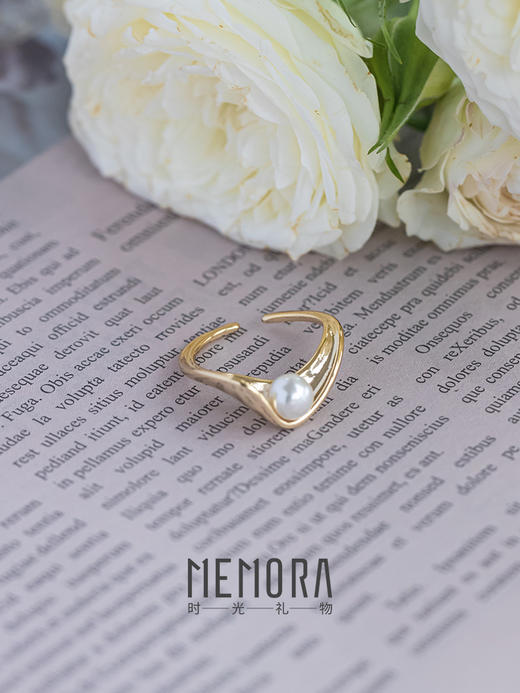 【任选3件599元】「例外」珍珠戒指 S925银戒指时尚ins风手饰MEMORA诗普琳YRE00401（线上专供） 商品图3