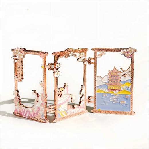 武汉伴手礼黄鹤楼文创三折叠冰箱贴武汉旅游纪念品 商品图1