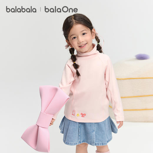 巴拉巴拉balaOne童装儿童长袖t恤男童女童2025冬季新款打底衫发热 商品图1