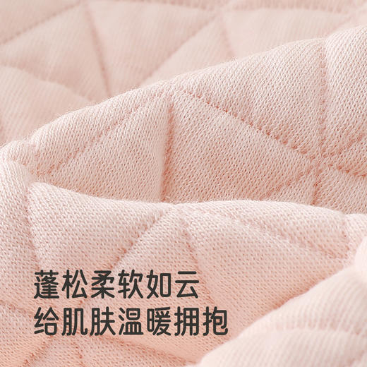 英氏婴儿衣服秋冬绒感保暖夹棉男童连身衣连帽可爱女童衣服抗静电 商品图2