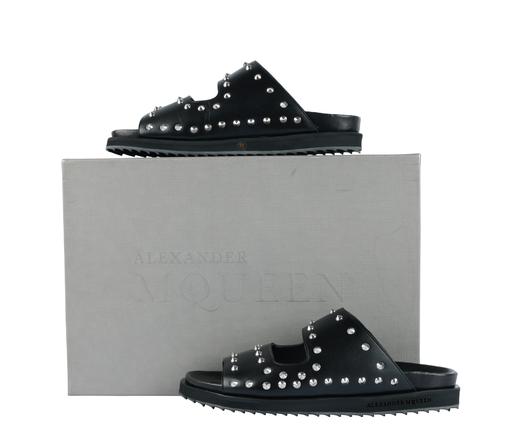 【超惠秒】McQueen 麦昆 男士舒适百搭真皮拖鞋 12396 商品图1