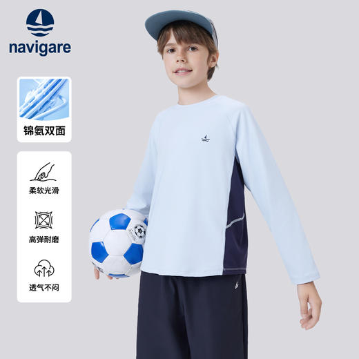 【纳维凯尔】【120-165】意大利小帆船童装男童长袖T恤 商品图1