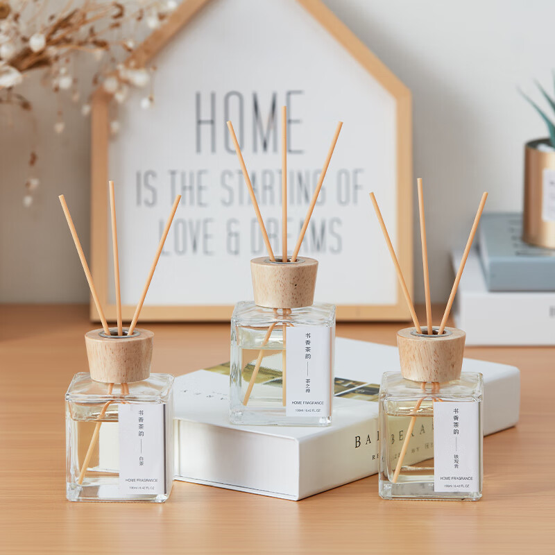  藤条无火香薰室内扩香摆件卧室卫生间香薰