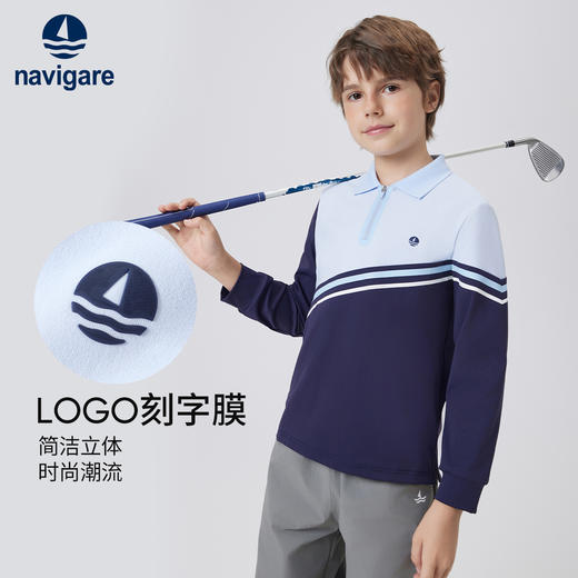 【纳维凯尔】【120-165】意大利小帆船男童春秋长袖POLO衫 商品图3