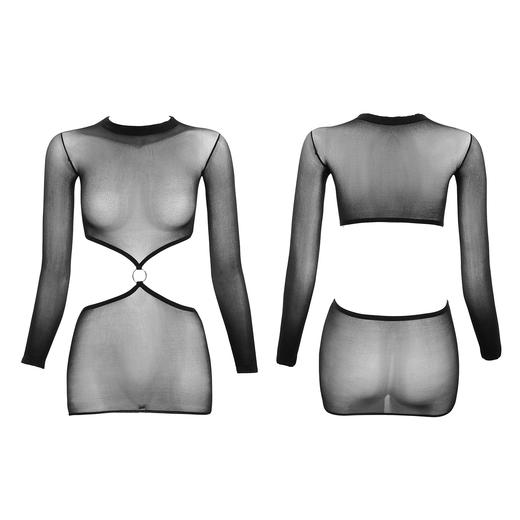 霏慕 轻薄透视金属饰包臀连身丝袜7527 情趣内衣性感睡衣纯欲床上成人用品 商品图6