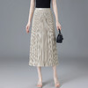 丁摩 细褶显瘦气质百褶半身裙女夏季a字大摆裙通勤韩版中长裙5ZF-8111 商品缩略图3