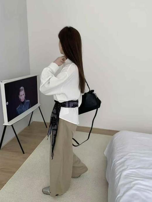 极简拼接丝巾下摆衬衫纪念日百货门店同款164551159 商品图2