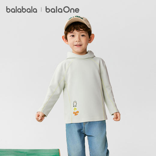 巴拉巴拉balaOne童装儿童长袖t恤男童女童2025冬季新款打底衫发热 商品图2