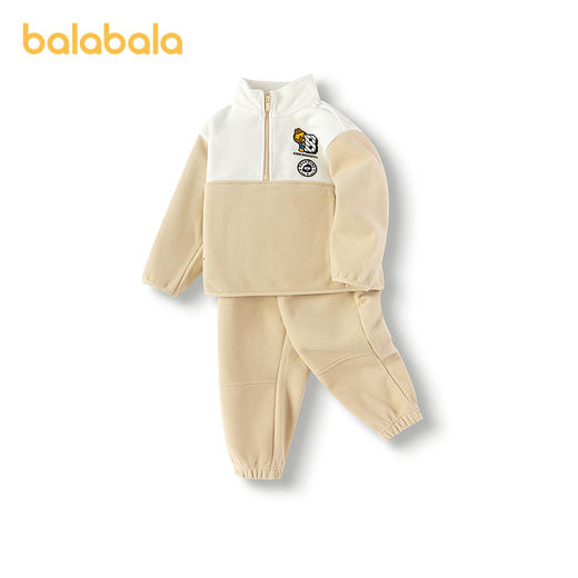 巴拉巴拉童装儿童套装男童秋冬摇粒绒两件套学院风小童百搭休闲装 商品图4