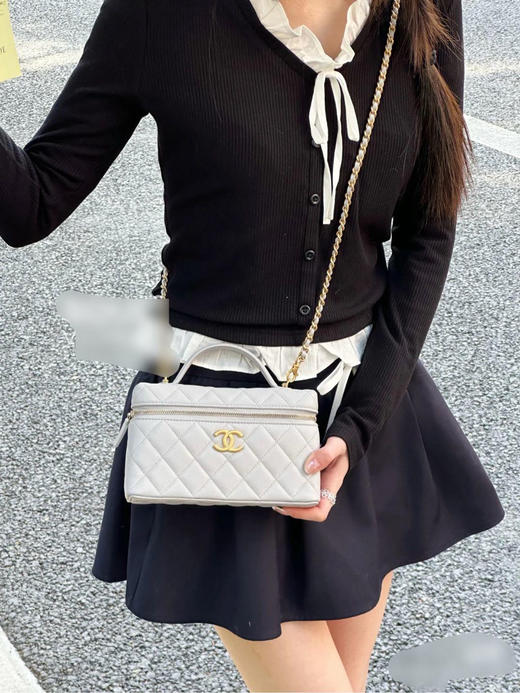 Chanel  25p 雾霾灰 荔枝牛皮  LP饭盒包 新款标镭射标 商品图2