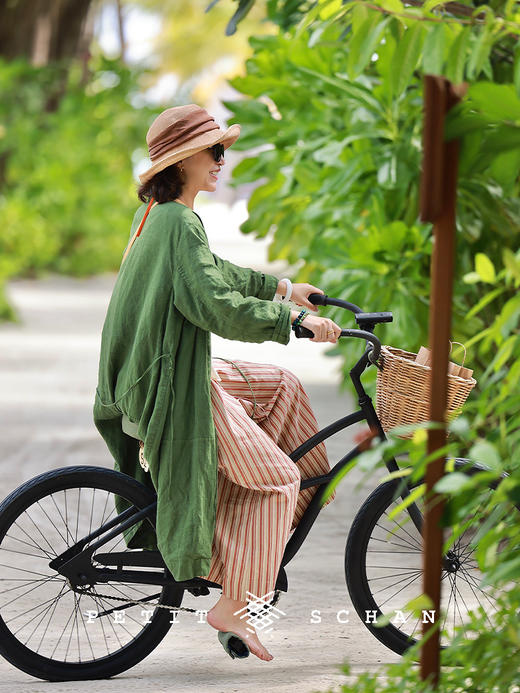 PETIT SCHAN小闪 CLO#880 Mountain breeze 山风 一千零一夜系列文艺风纯亚麻袍子 商品图3