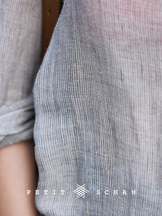 PETIT SCHAN小闪 CLO#884 The aftertaste lingers 意犹未尽 一千零一夜系列纯亚麻休闲长袖衬衫 商品图5