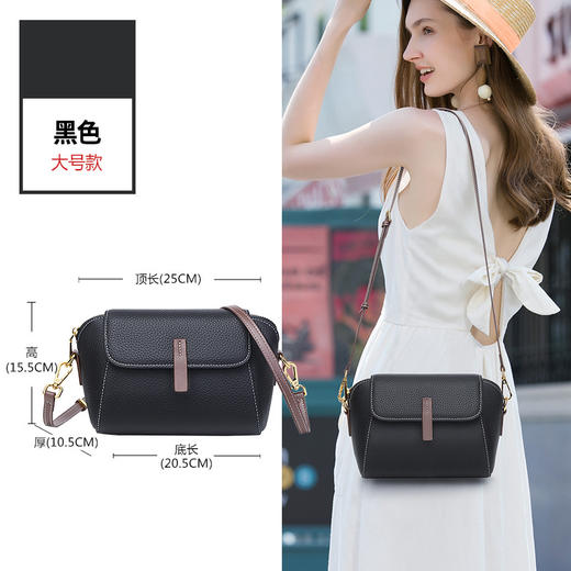 雀说 牛皮单肩小方包真皮包包斜挎包Q823 商品图6