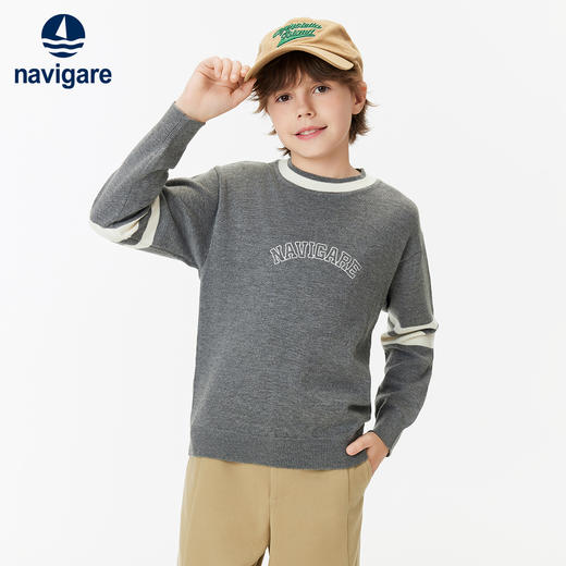 【纳维凯尔】【含羊毛】【120-165】意大利小帆船男童春秋针织衫毛衣 商品图1