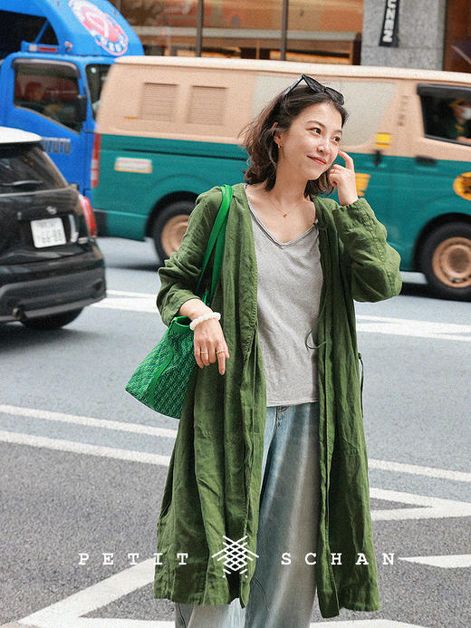PETIT SCHAN小闪 CLO#880 Mountain breeze 山风 一千零一夜系列文艺风纯亚麻袍子 商品图1