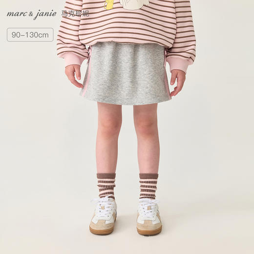 马克珍妮女童甜酷蝴蝶结A字半裙2025年秋装新款551331 商品图0