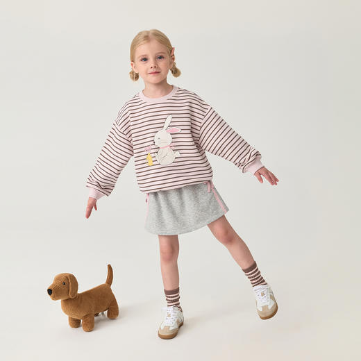 马克珍妮女童甜心小兔软软卫衣2025年秋装新款551190 商品图2