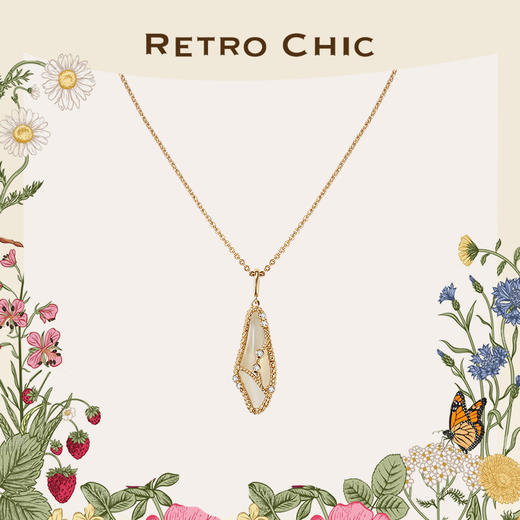 【歌手张杰同款】Garden of Eden 伊甸园系列 | 水晶迷蝶项链 商品图0