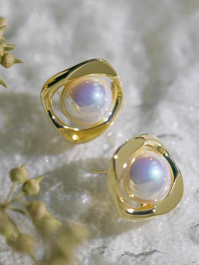 【任选3件599元】「方寸」贝珠耳饰 S925银耳环时尚ins风耳圈MEMORA诗普琳YEE00401（线上专供）