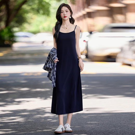 【预售3天】PY 时尚格纹衬衫+吊带裙套装 &MY2651 商品图1