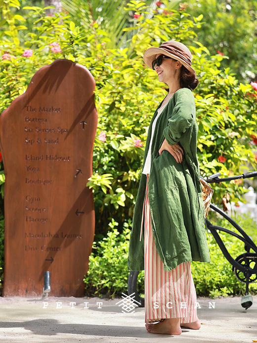 PETIT SCHAN小闪 CLO#880 Mountain breeze 山风 一千零一夜系列文艺风纯亚麻袍子 商品图0