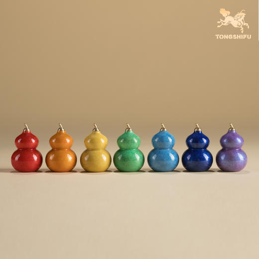 铜师傅《七彩葫芦》桌面铜摆件 家居装饰工艺品礼盒挂件 七夕礼物 商品图9