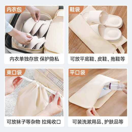 粮票|旅行收纳七件套 分区收纳行李箱，节省空间整齐不凌乱 防水防潮 结实耐用 商品图4