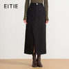 EITIE爱特爱挺括工装设计感不对称高腰黑色长款半裙2025秋季新款C2506816 商品缩略图0