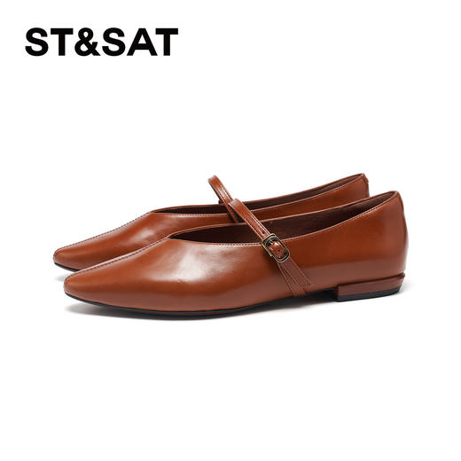 星期六气质百搭压纹平底玛丽珍SSD3111098 商品图8