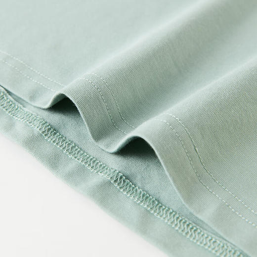  夏季圆领透气纯色上衣男装T恤宽松 男士短袖 莫代尔 商品图3