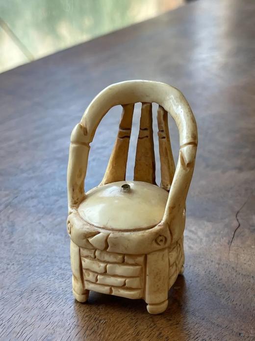 牛骨镂雕圈椅形香插，顺丰包邮 商品图1