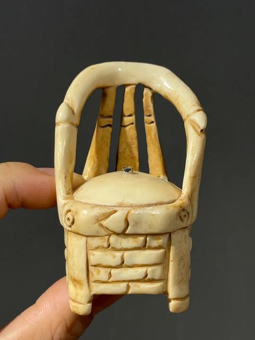 牛骨镂雕圈椅形香插，顺丰包邮 商品图8