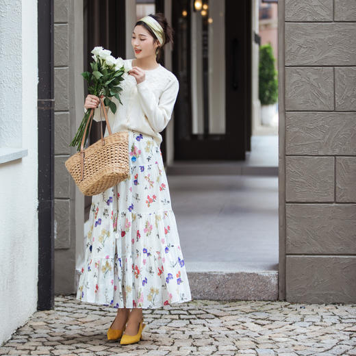 【林栖设计小店】（现货）【手工钩花】婴儿棉半身裙印花2025秋季新款花仙子裙子女1953031 商品图2