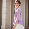 【林栖设计小店】【林栖推荐】【现货】天丝紫色修身气质2025早秋上衣衬衣女N1953292 商品缩略图3